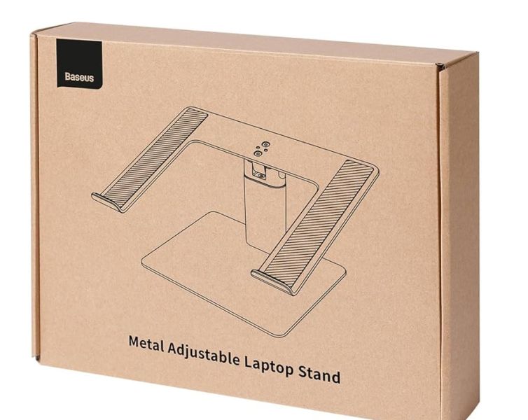 Baseus Metal Adjustable Laptop Stand Compatible With 11 To 17.3 Inches Silver