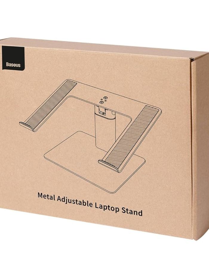 Baseus Metal Adjustable Laptop Stand Compatible With 11 To 17.3 Inches Silver